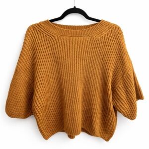 Elegant Amber Knit Poncho